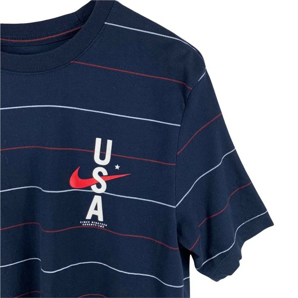VTG Style Dream Team USA Nike Soccer All Over Print Stripe T-Shirt Men S - Picture 3 of 9